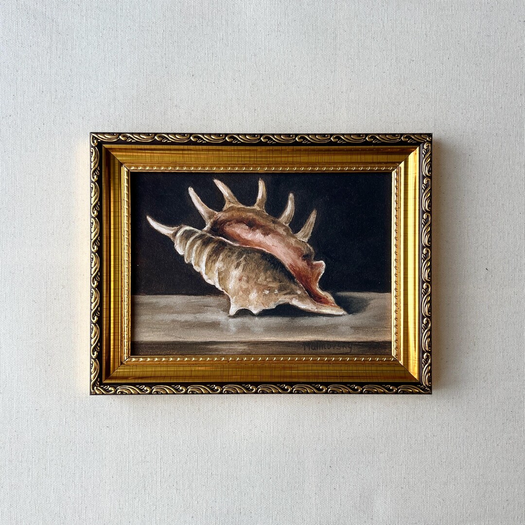 Conch Shell Reproduction Conch Shell Giclée Print – Unframed Original Coastal Oil Painting ...