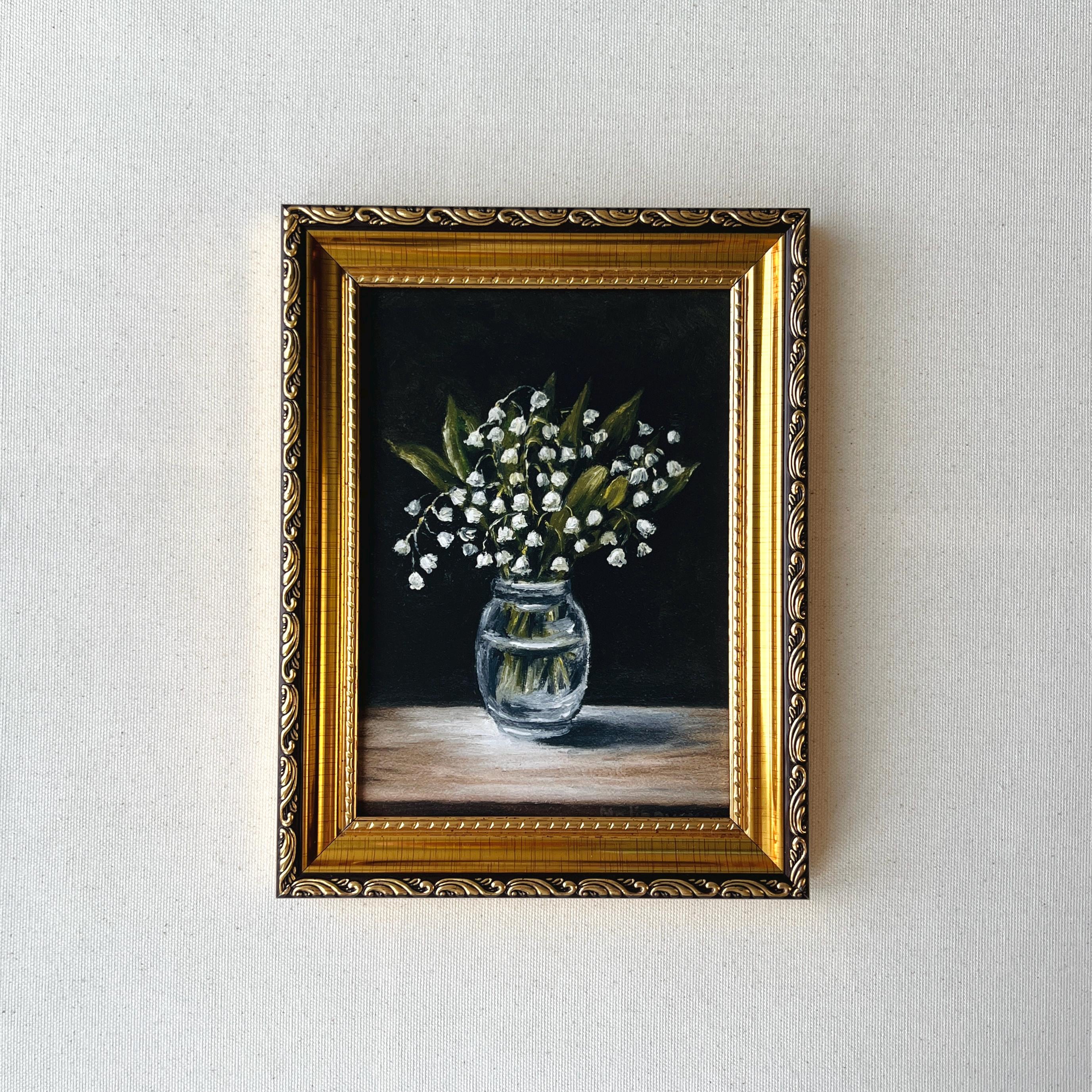 LILY of the VALLEY # 1 Kunstdruck - Ungerahmtes französisches Blumenbild - Blumenmalerei - Vintage botanische Kunst - Landdekor - Blumenkunst