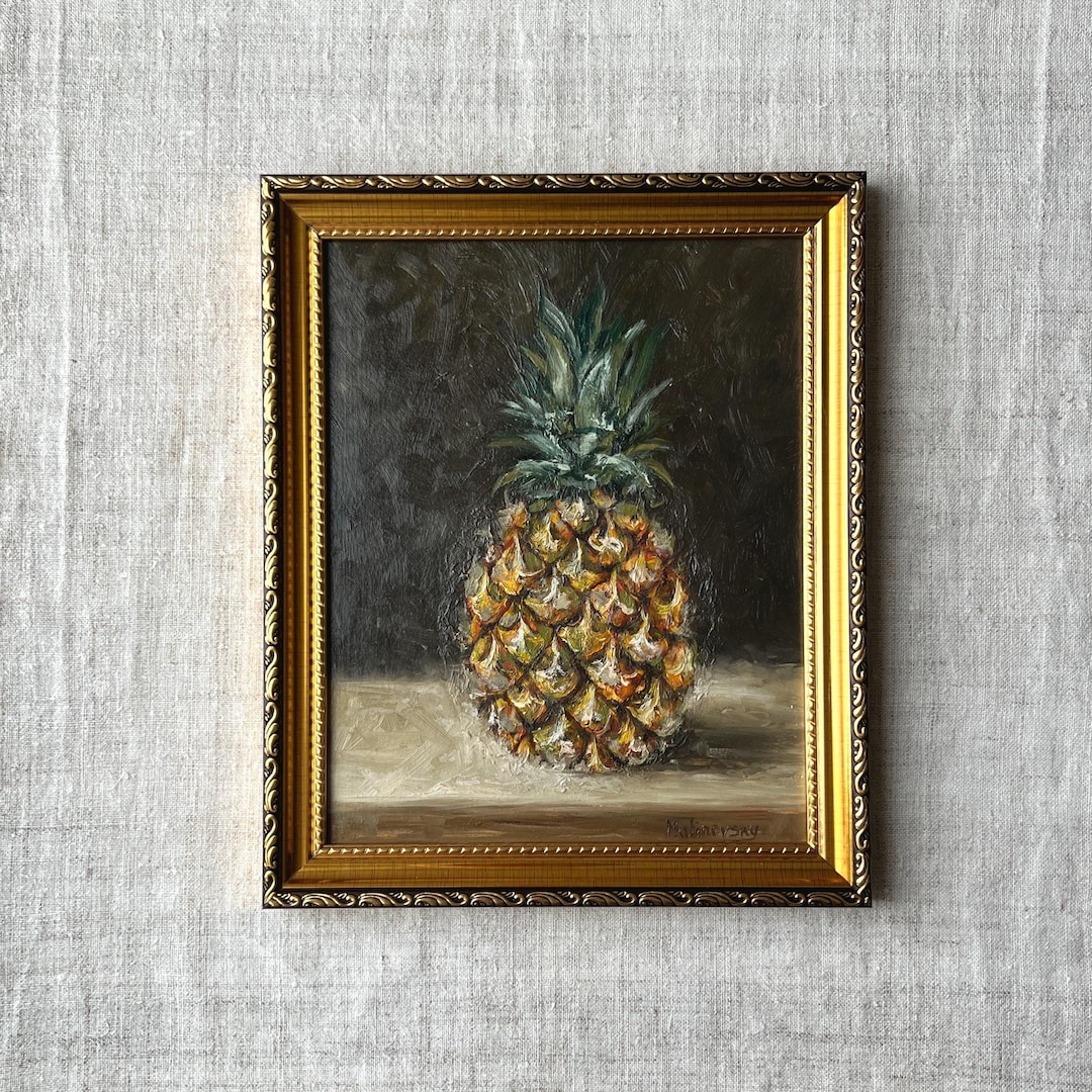 pineapple-oil-painting-unframed-original-pineapple-still-life