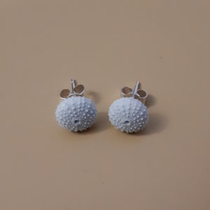 Sea Urchin Earrings Stud Sterling Silver Resin Jewellery, Beach Bridal  Jewellery Gifts for her Mother&#39;s Day Graduation Anniversary Handmade