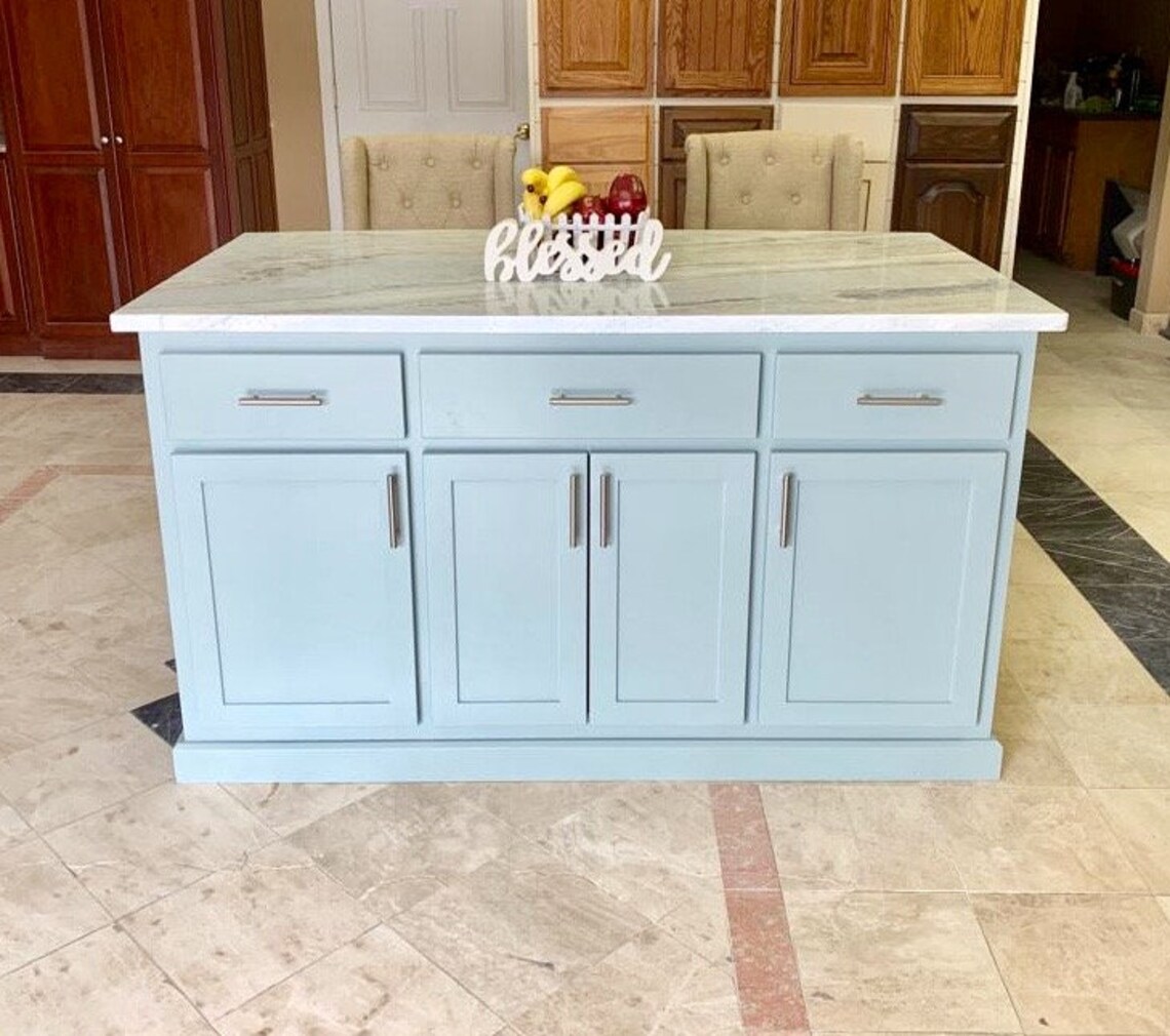 Model Atlantic60 Custom Kitchen Island With Seating Etsy