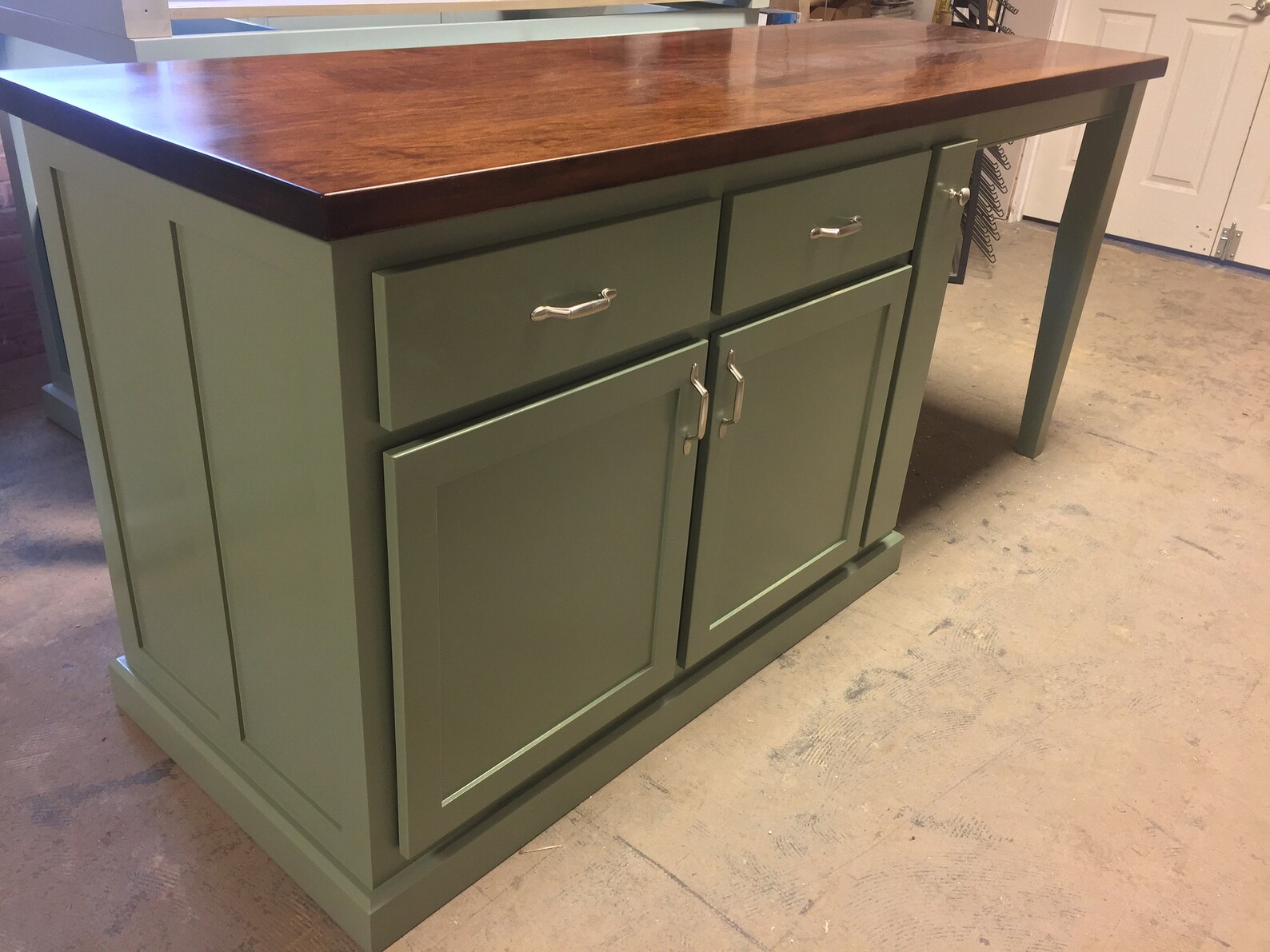 Mason Kitchen Island With Extended Seating Custom Kitchen Etsy