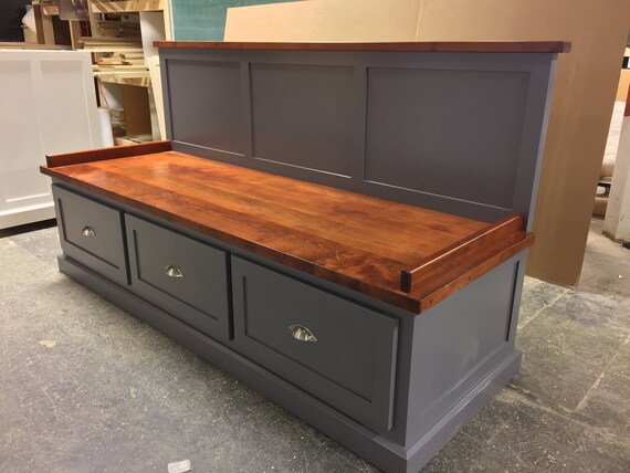 Item 150 Custom Bench With Storage Dining Room Table Bench Etsy