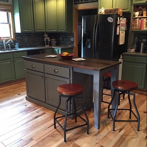 Columbia Kitchen Island * with Seating and Tapered Legs
