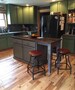 Item #E167  Kitchen Island with Seating and Tapered Legs 