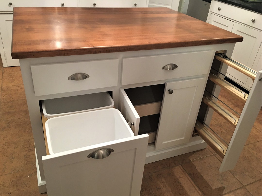 Model Clark 54 Custom Kitchen Island With Storage and Seating Etsy