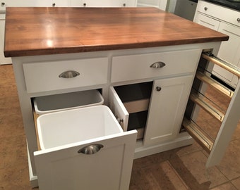 Model* Clark (48”) Custom Kitchen Island with Storage and Seating