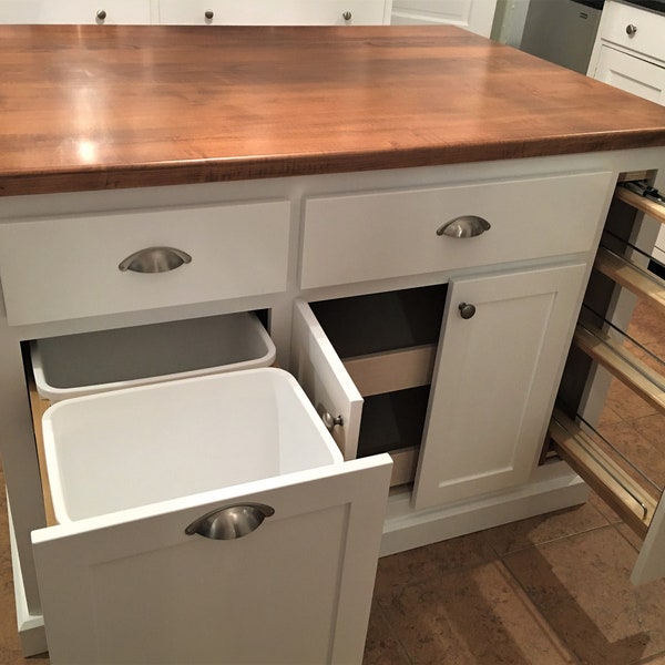 Model* Clark (48”) Custom Kitchen Island with Storage and Seating