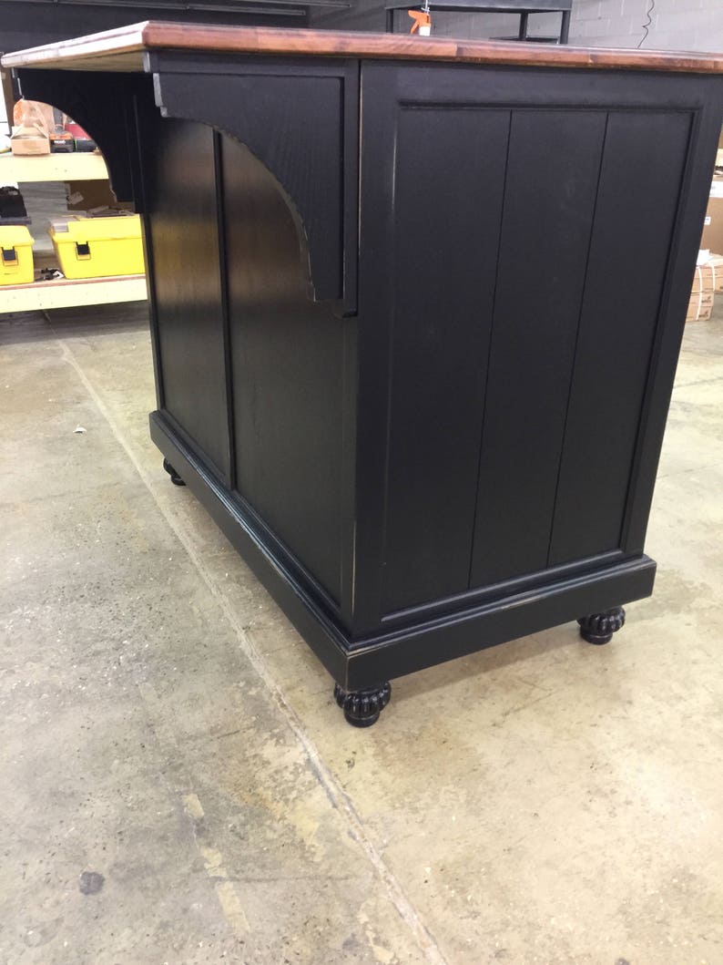 Item 109 Custom Kitchen Island Kitchen Island With Bun Feet Etsy