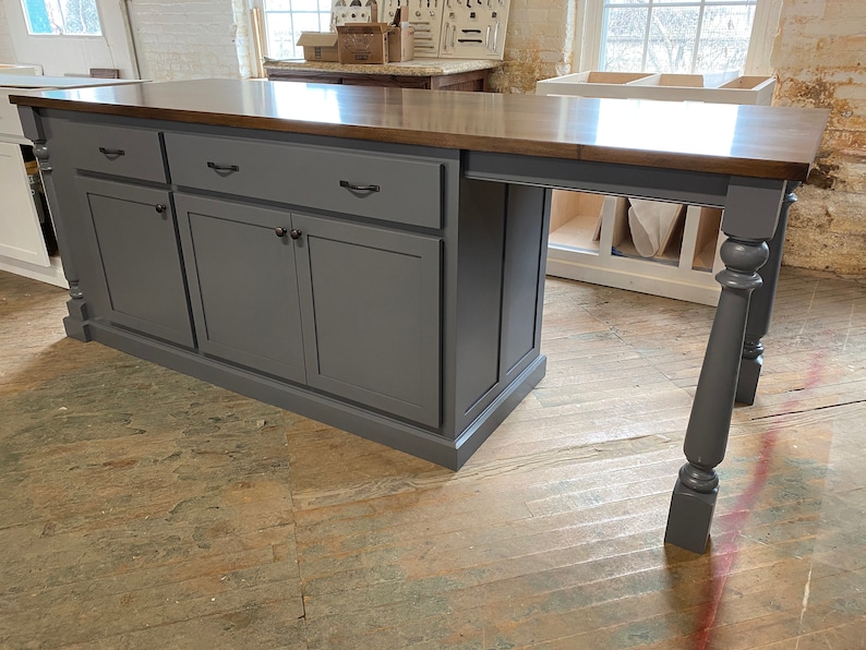 Table Island Custom Kitchen Island With Seating item Etsy