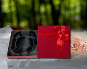LUXURY red JEWELLERY GIFT box large medium small  for earring ring necklace pendant bracelet bangle watch wristwatch or sets gift for her uk