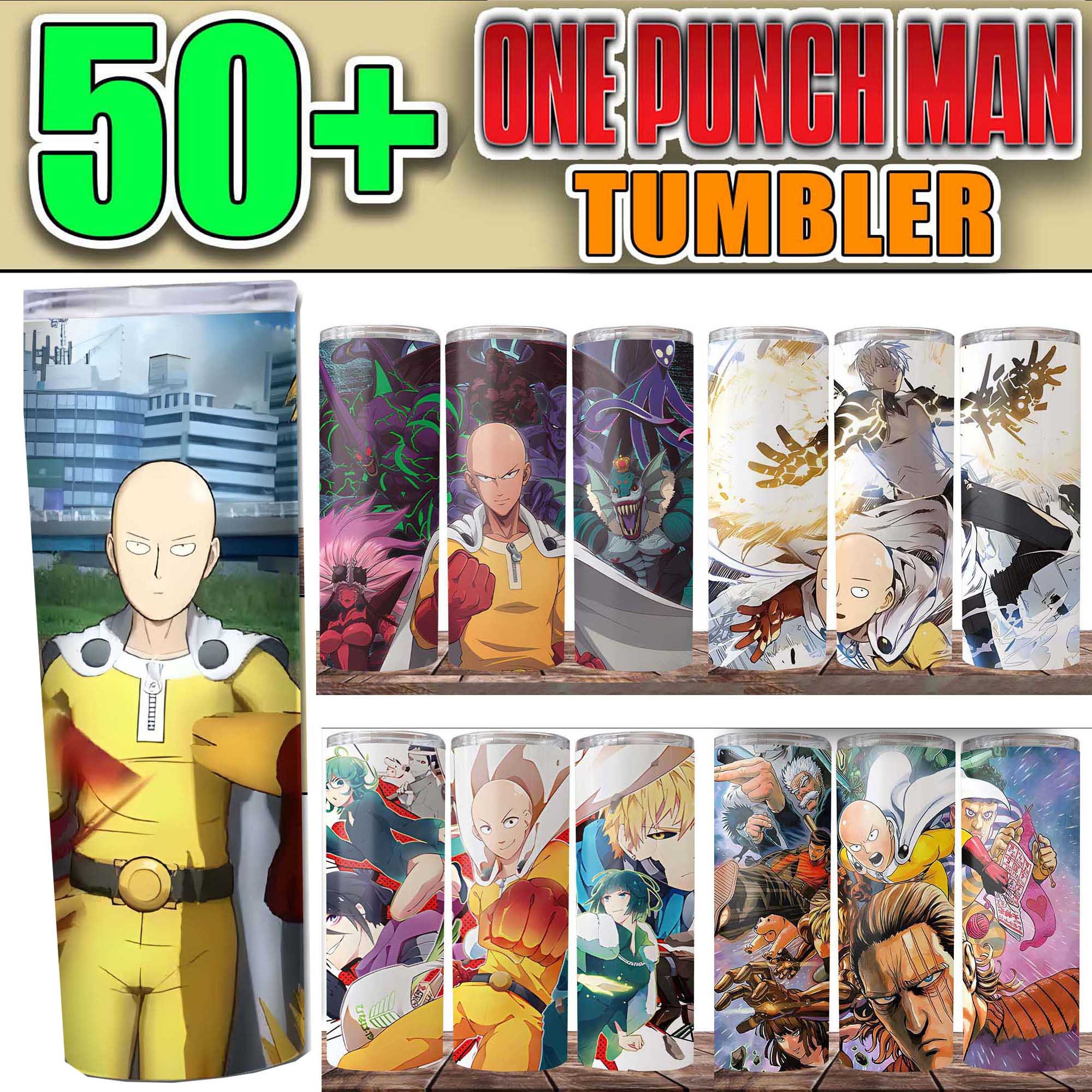 One Punch Manga Anime Poster Saitama Fan Art Picture Artwork Wallpaper,20 x  25 cm,Stretched And Ready To Hang