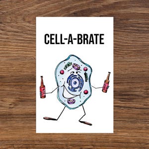 Ciência, Biologia, Nerd, Geek, Microbiologia, Formatura de Células, Festa de Aniversário com Trocadilhos, Cartão de Saudações de Cerveja ATP