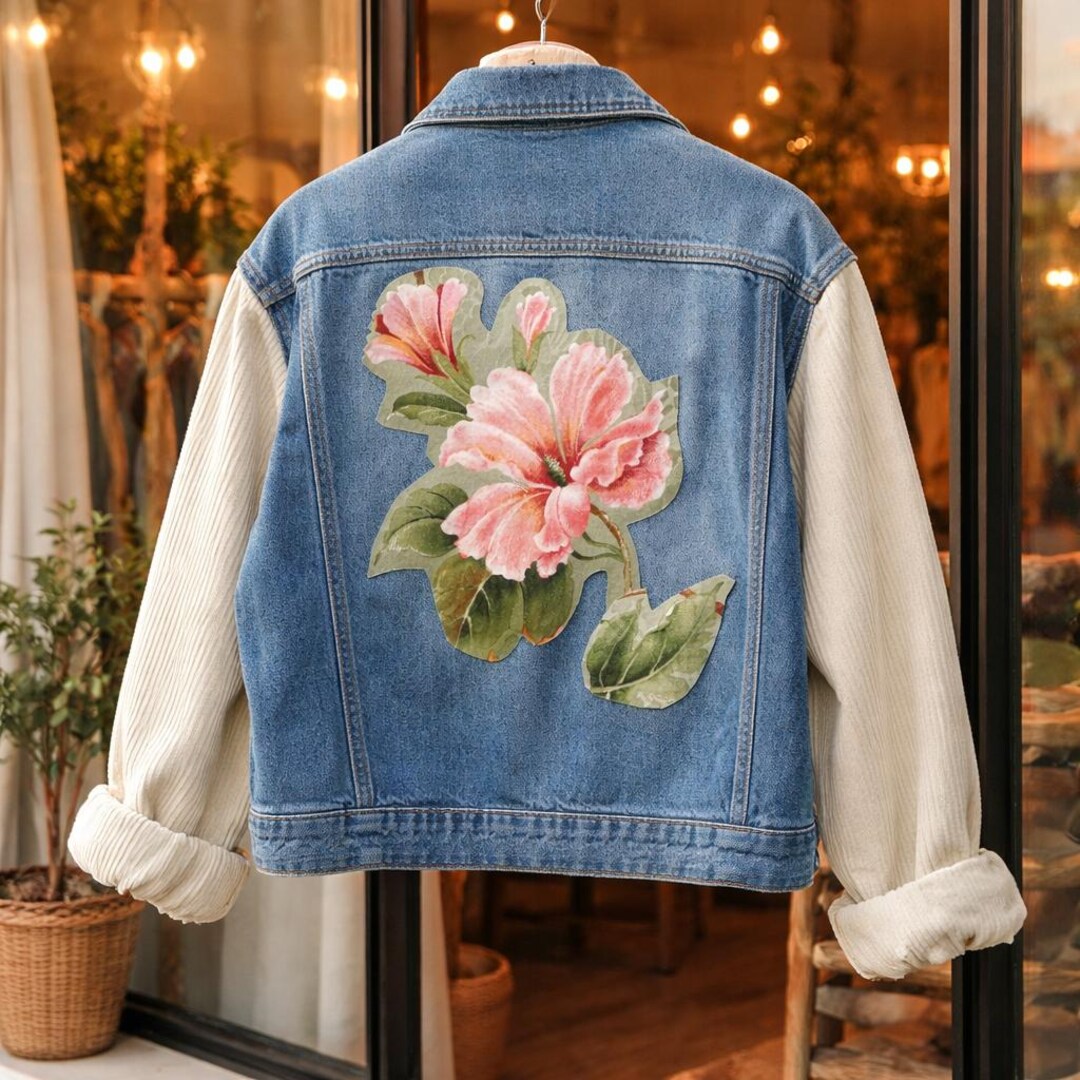 Large Floral Applique Patch - (2 Pieces) | Statement Embellishment for ...