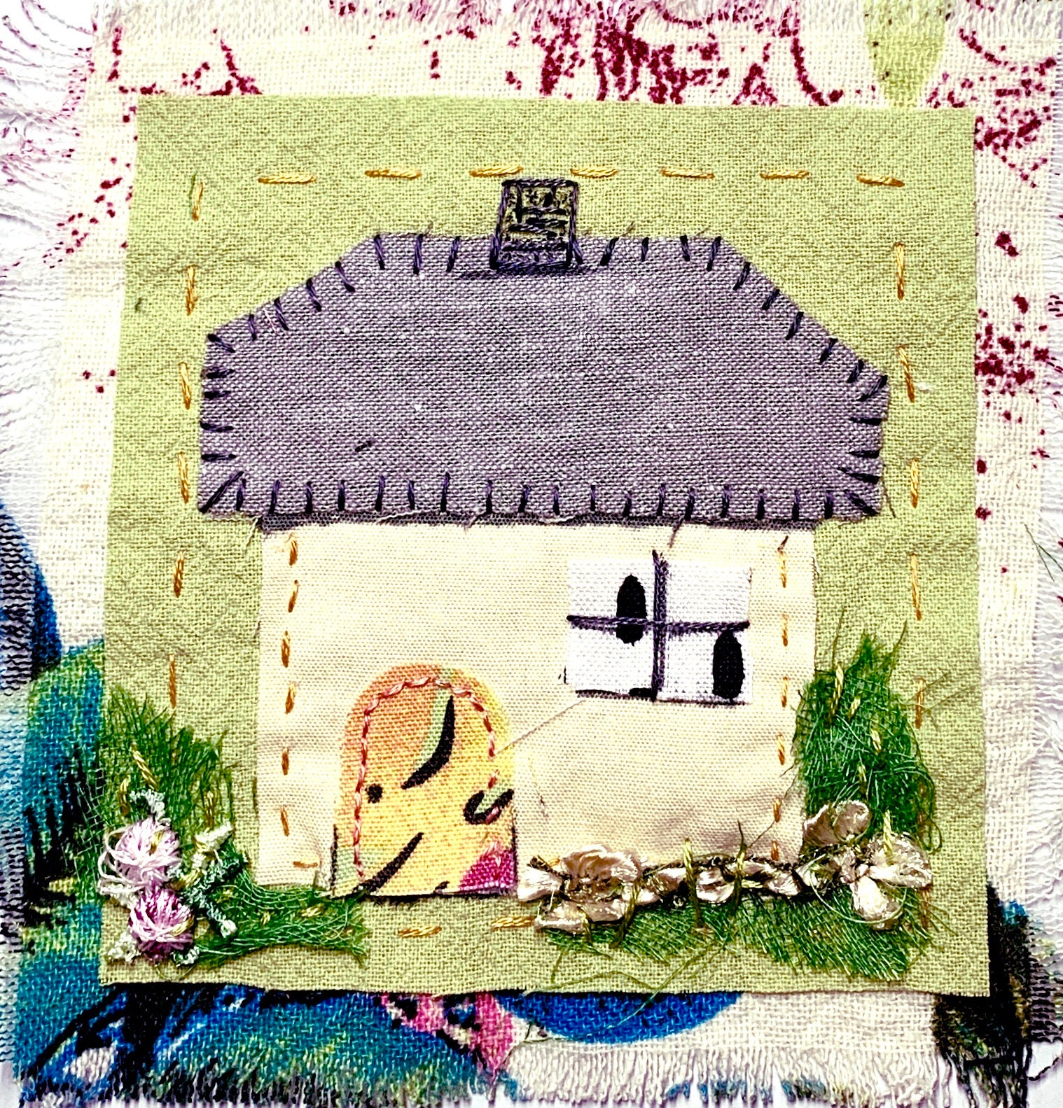 Beginner Slow Stitch Kits, 4.5' X 4.5 Easy and Affordable Stitchery