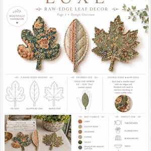 Raw Edge Leaf Decor Pattern | Craft Pattern