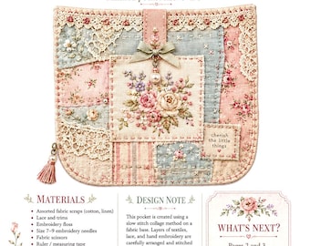 Shabby Chic Slow Stitched Pocket Makers Guide