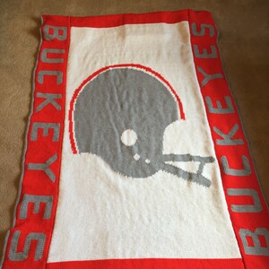 Buckeye, Helmet, Afghan, Crochet