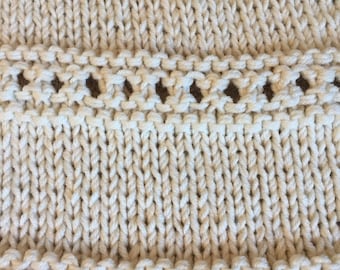 Hand-knitted afghan