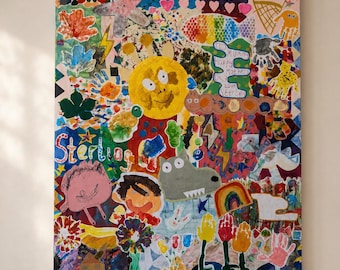 Children's Heirloom Art Collage | Bespoke Artwork Made From Your Child's Drawings & Paintings