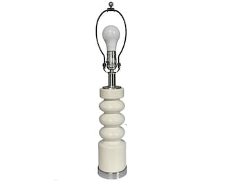 Mid Century Laurel Lamp Co. Tischlampe aus weißer Keramik - Stacked Orb Design