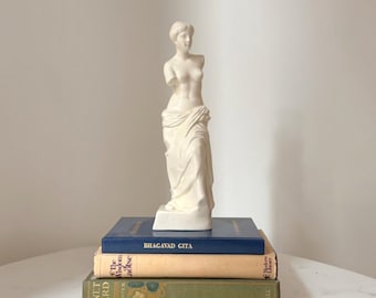 Vintage Ceramic Venus de Milo Figurine | Glossy White Glaze | Classical Statuary Replica