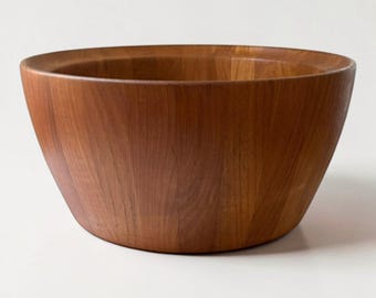 Vintage Danish Teak Wood Bowl by Richard Nissen, Oversize/X-Large Staved Teak Bowl, Mid-Century Scandinavian Design, Made in Denmark 1960s