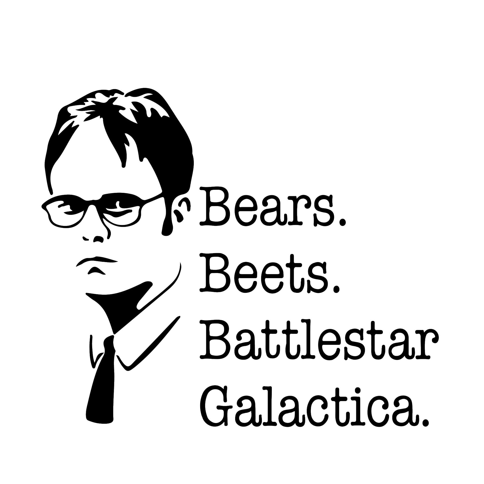 The Office Dwight Schrute Bears Beets Battlestar Galactica Etsy