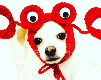 Dog Costume | Crab Dog Hat | Dog Costume | Crochet Dog Hat |Dog Clothes | Dog Accessories