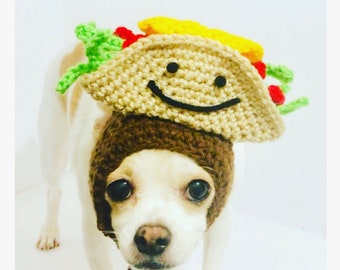 Halloween Dog Costume, Taco Dog Hat, Dog Costume, Small Dog Clothes, Pet Costume, Dog Hats for Dogs, Dog Snood, Chihuahua costume