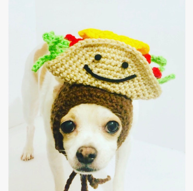 Small Dog Clothes Dog Costume Dog Hats for Dogs Chihuahua costume Pet Costume Dog Costume Taco Dog Hat Dog Snood