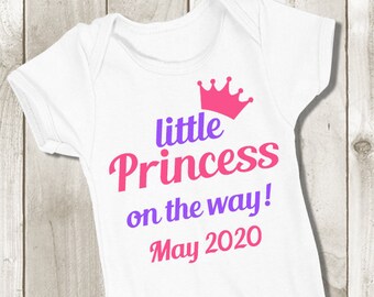 Little Princess on the Way Baby Bodysuit - Baby Girl Pregnancy Announcement - Gender Reveal Party - Our Little Princess - Baby Shower Gift