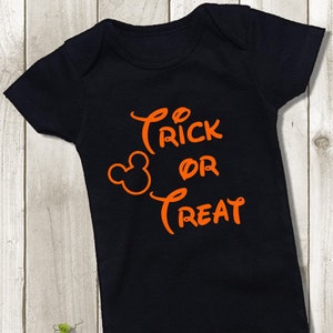 Trick or Treat Mickey Mouse Baby Bodysuit - First Halloween Baby Outfit - Mickey Mouse Baby - Baby Boy 1st Halloween - Not So Scary