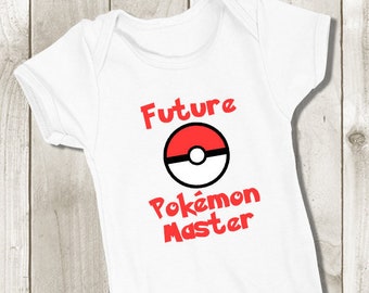 Future Pokemon Master Baby Bodysuit - Pokemon Go Outfit - Pokemon Baby Onepiece - Pokeball Baby Outfit Cosplay - Unisex Boy Girl Baby Outfit