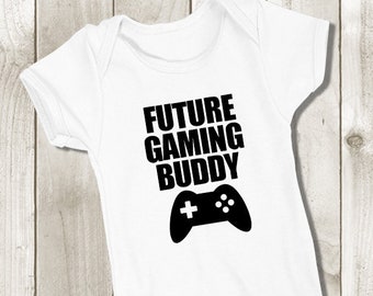 Future Gaming Buddy Bodysuit - Gamer Baby Outfit - Pregnancy Announcement - Geek Baby Boy Baby Shower Gift - Gamer Baby Outfit Future Gamer