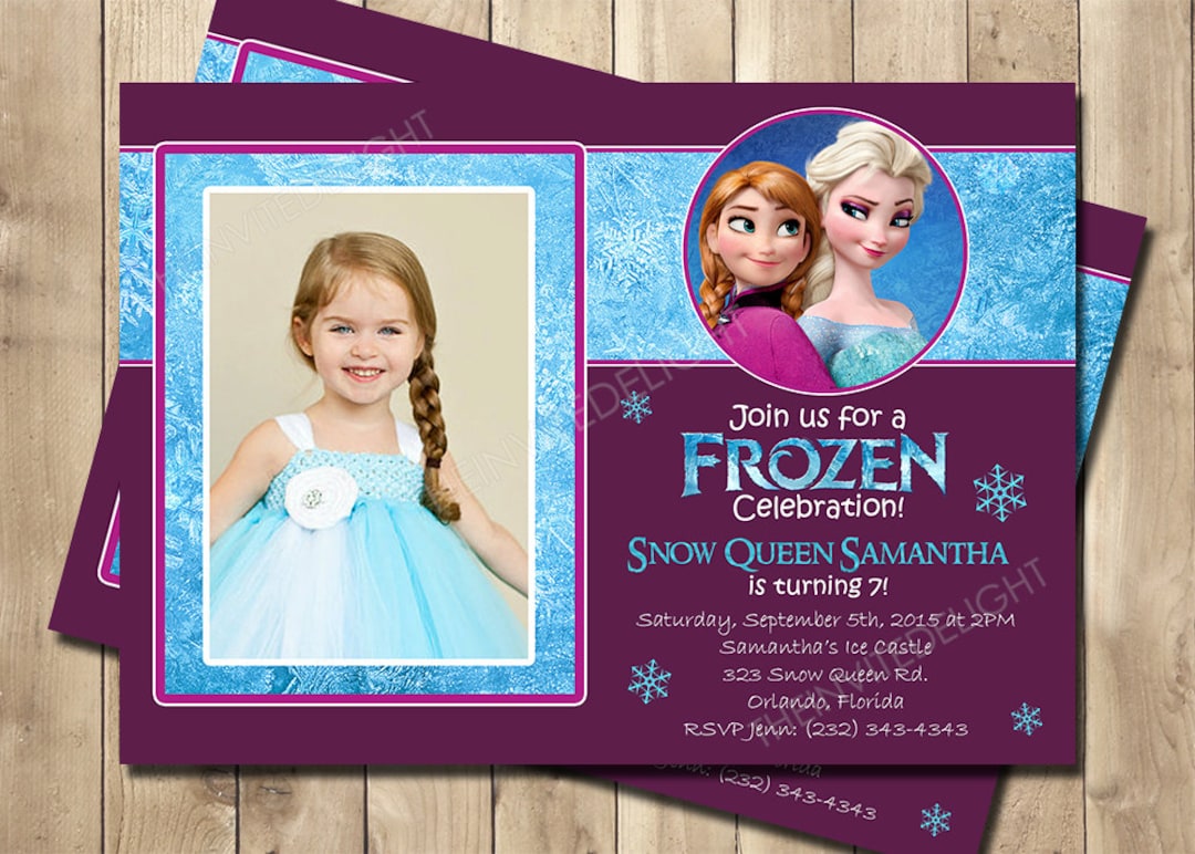 Frozen Birthday Invitation Elsa and Anna Frozen Invitation Etsy