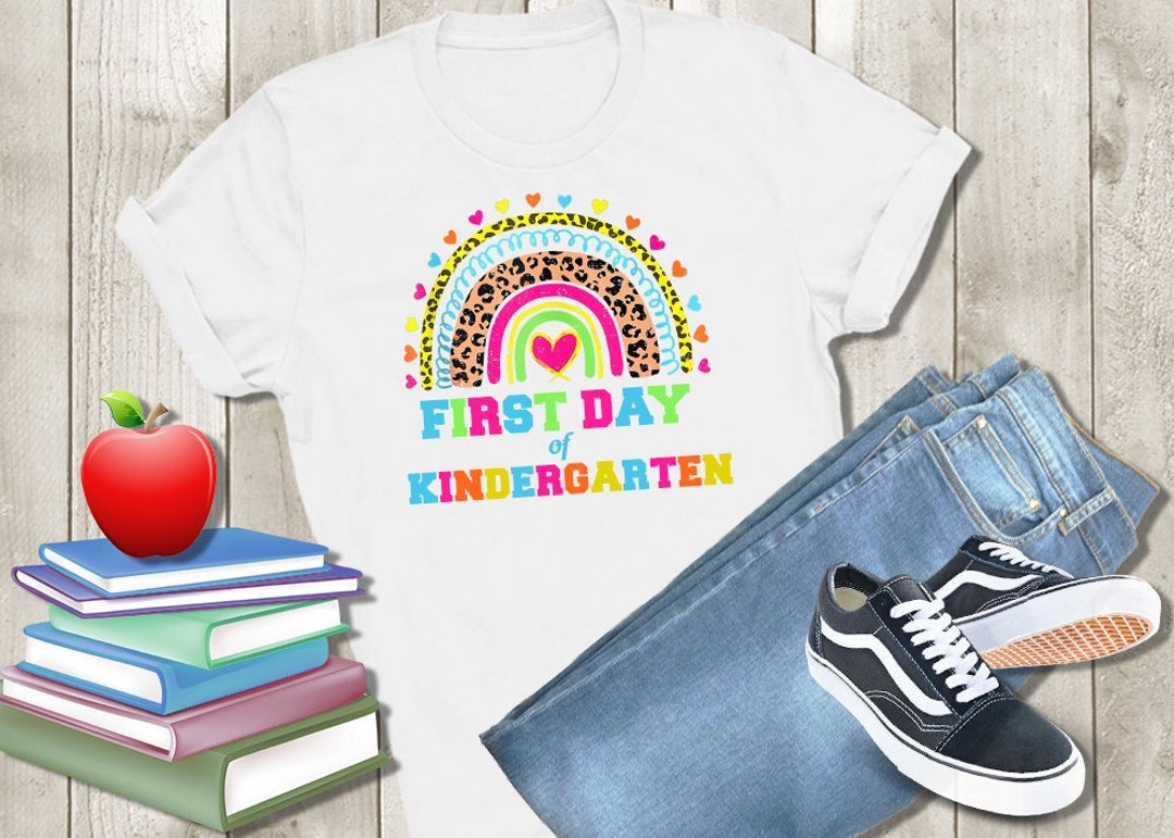 Back to School Shirt - First Day of Kindergarten Shirt - Personalized ...