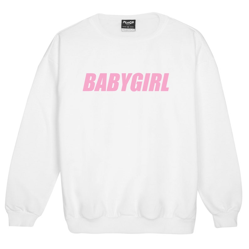 baby girl slogan jumper