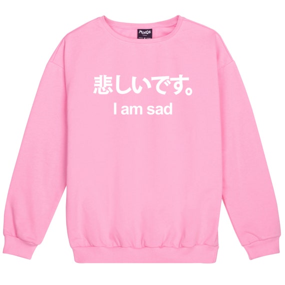 Je Suis Triste Cavalier Tumblr Amusant Drôle Hipster Swag Grunge Kale Goth Punk Nouveau Rétro Vtg Top Pull Tee Crop Symbole Japonais Kawaii Mignon