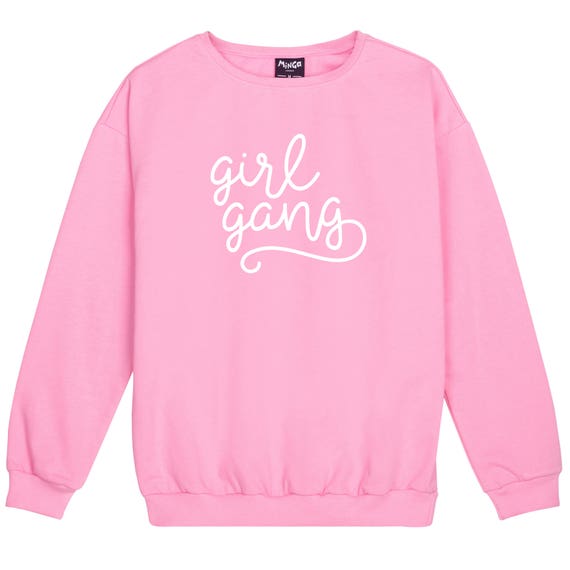 Girl Gang Sweater Jumper Womens Ladies Fun Tumblr Hipster Grunge Top Cute Sassy Kawaii Slogan Fashion Feminist Cute Pink Harajuku Friends Girl Gang Sweater Jumper Womens Ladies Fun Tumblr Hipster Grunge Top Cute Sassy Kawaii Slogan Fashion Feminist Cute Pink Harajuku Friends