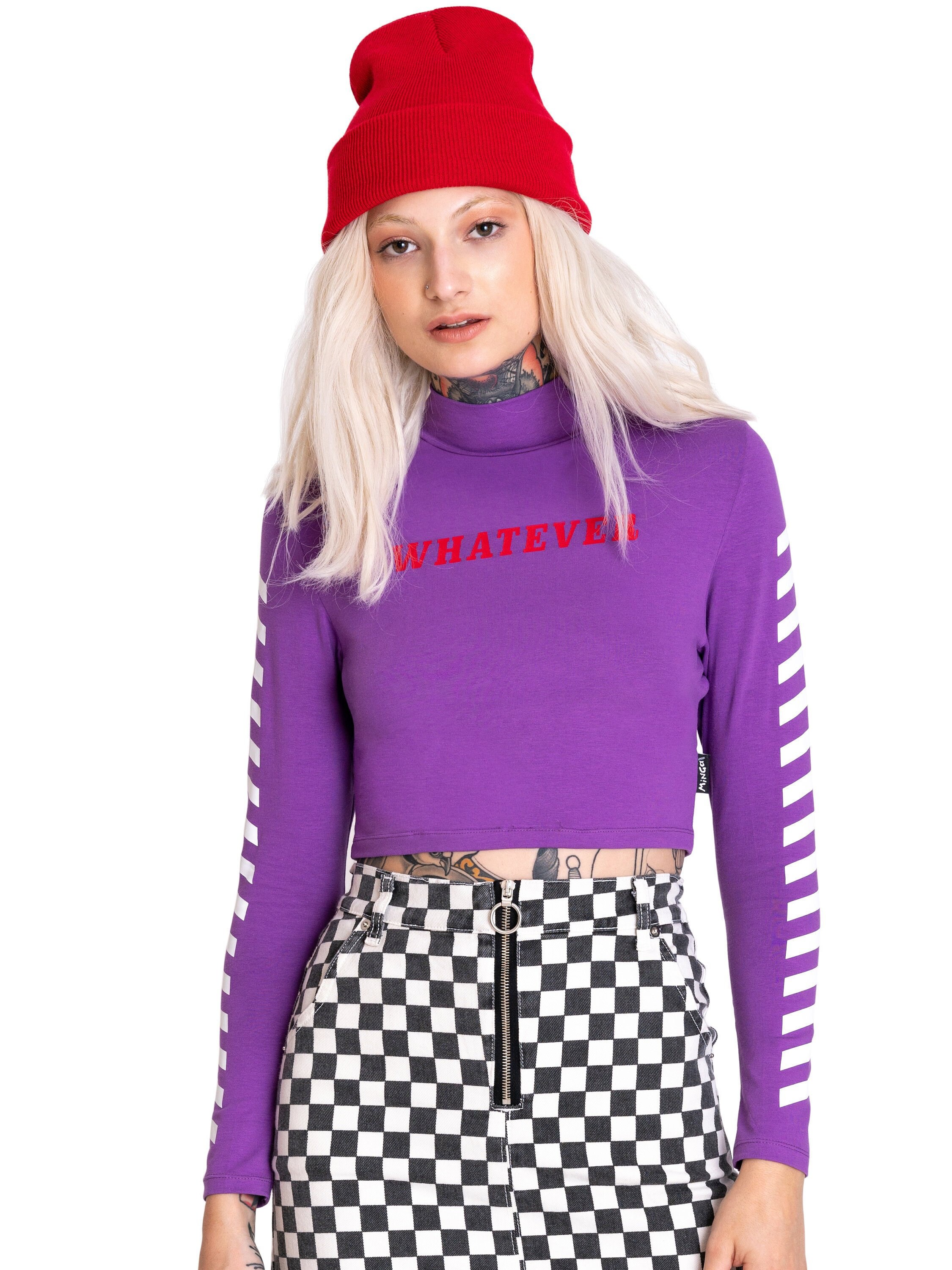 cute purple crop tops