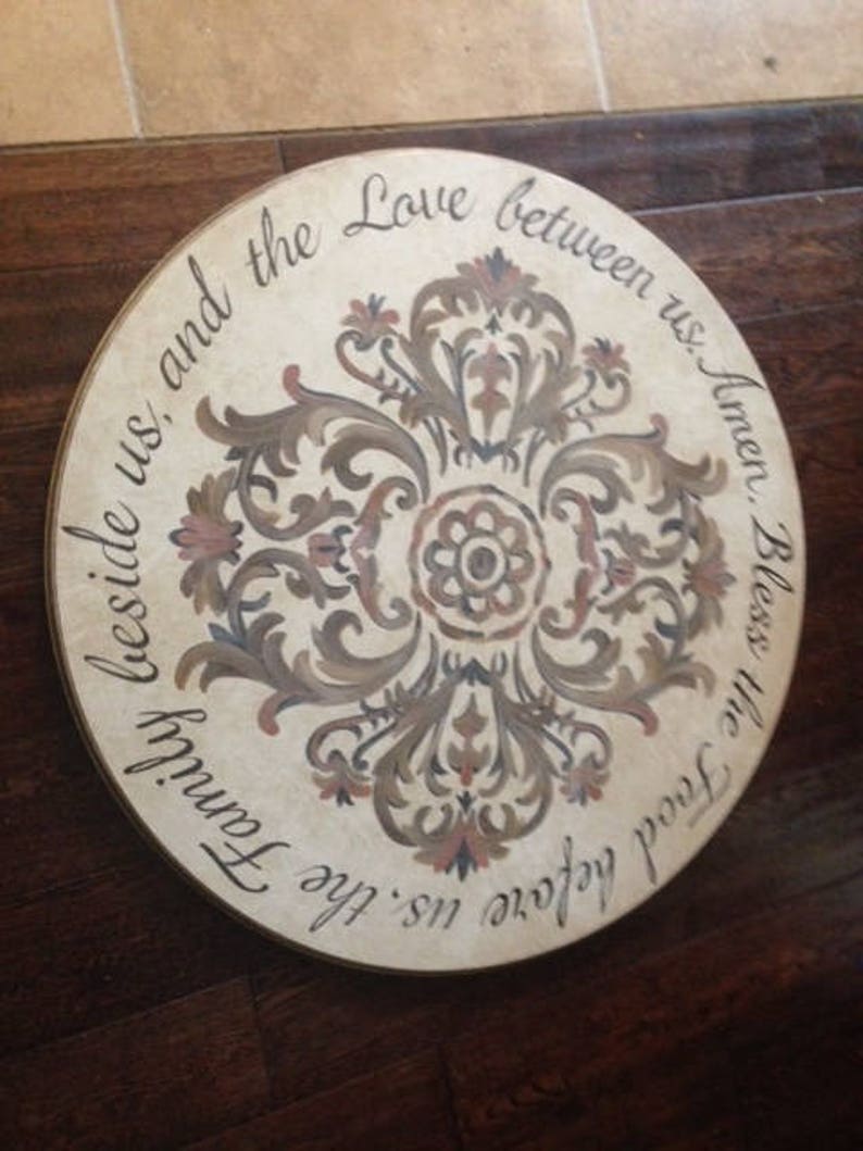 Lazy Susan with Verse or Monogram Etsy