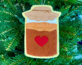 Kombucha ornament, Kombucha magnet,  Scoby, Wool Felt, Christmas, Applique, Handmade