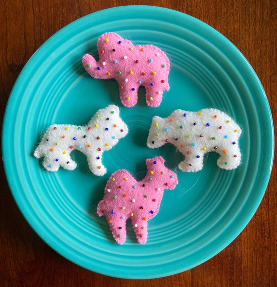 DIY Circus Animal Cookie Ornaments, DIY Kit, Wool Felt,  Applique
