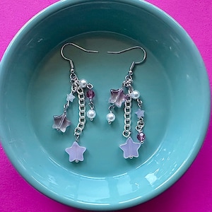 the superstar earring – pink earrings, star accessory, pop star jewelry, barbiecore, y2k, 2000s, best gifts for her, stocking stuffers