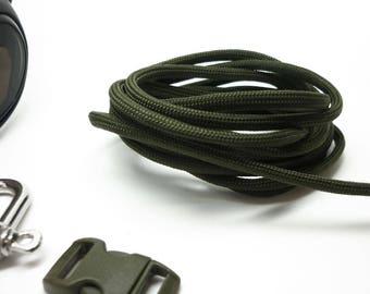 Paracord 4 mm khaki-550 type III-khaki camouflage - bracelet-survival, backpack, bag, gear hiking - by the yard