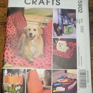 McCall&#39;s Craft Pattern 5902 Dog Car Accessories