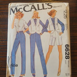 McCall&#39;s Vintage 1979 Vest, Shirt, & Pants Pattern 6628