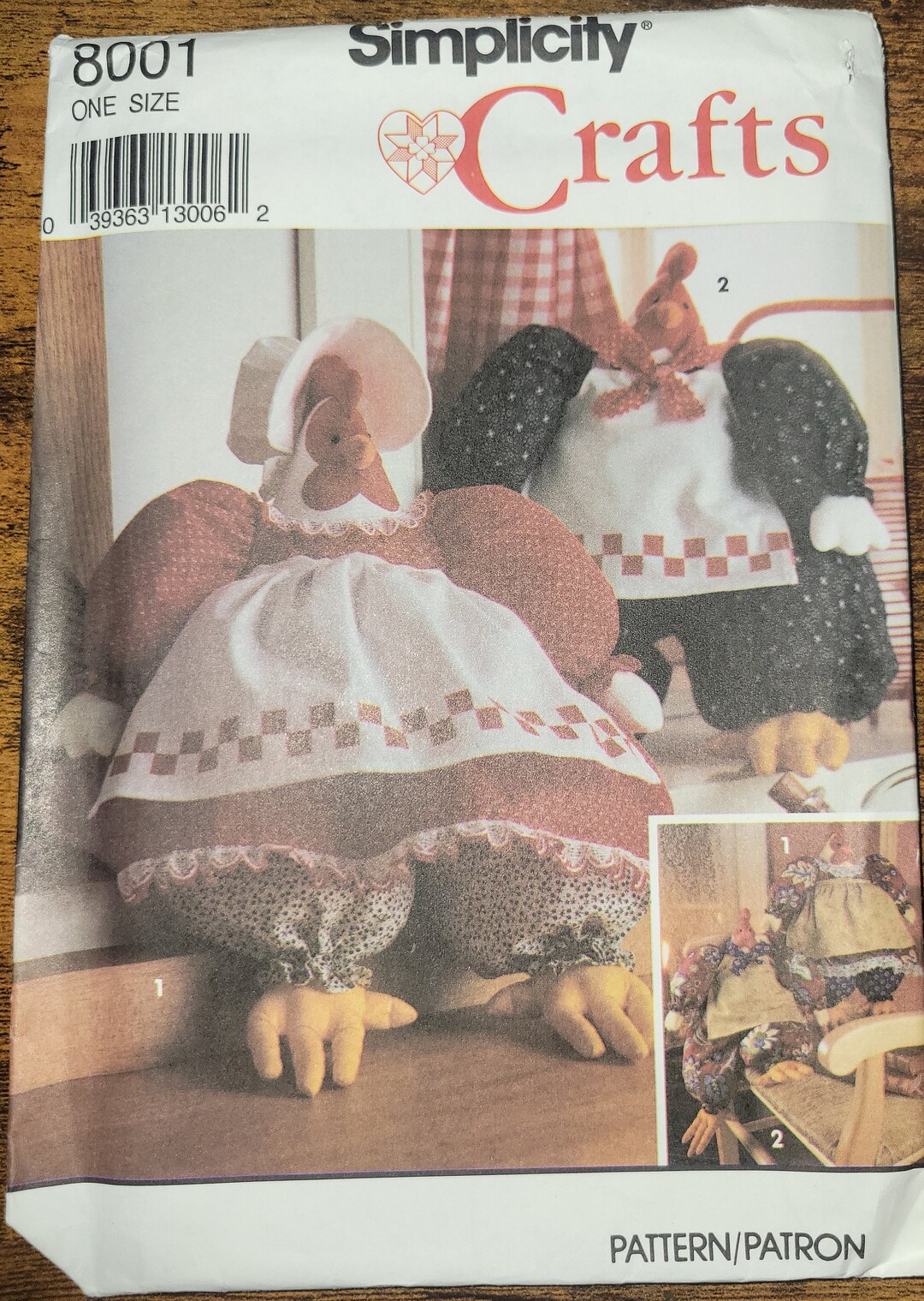Vintage 1992 Simplicity Crafts Pattern 8001 Stuffed Chicken Decor - Etsy