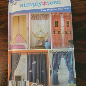 Vintage 2004 Simplicity Pattern 5121 Window Treatments